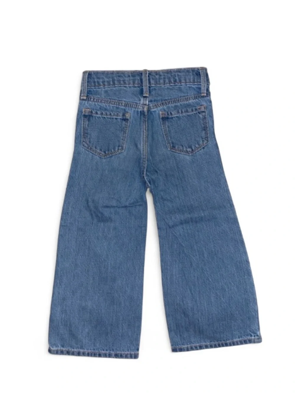 Old Navy Girls Distressed Wide-Leg Jeans - Blue